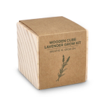 Kit di coltivazione della lavanda con vaso e substrato di cocco color naturale