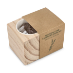 Kit di coltivazione della lavanda con vaso e substrato di cocco color naturale terza vista