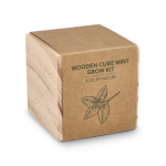 Kit di coltivazione della menta con vaso e substrato di cocco color naturale