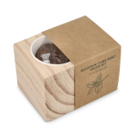 Kit di coltivazione della menta con vaso e substrato di cocco color naturale terza vista