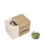 Kit di semina per microverdure con fibra di cocco vista area di stampa