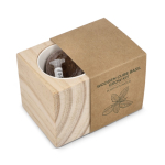 Kit di coltivazione del basilico con vaso e substrato di cocco color naturale terza vista