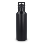 Borraccia termica in acciaio inox con beccuccio e manico coordinato 500 ml color nero seconda vista