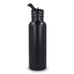 Borraccia termica in acciaio inox con beccuccio e manico coordinato 500 ml color nero quarta vista