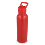 Borraccia termica in acciaio inox con beccuccio e manico coordinato 500 ml color rosso
