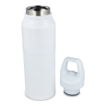 Bottiglia termica in acciaio inox con chiusura antigoccia 500 ml color bianco quarta vista