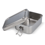 Portapranzo in acciaio inox con coperchio ermetico antigoccia color argento seconda vista