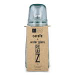 Caraffa prodotta in Europa con tappo metallico e bicchiere abbinato 1L color trasparente seconda vista