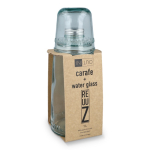 Caraffa prodotta in Europa con tappo metallico e bicchiere abbinato 1L color trasparente quarta vista