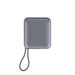 Power bank con cavi integrati e ricarica rapida 10.000mAh color grigio scuro seconda vista