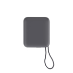Power bank con cavi integrati e ricarica rapida 10.000mAh color grigio scuro terza vista