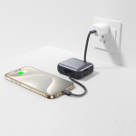 Power bank con cavi integrati e ricarica rapida 10.000mAh color grigio scuro ottava vista