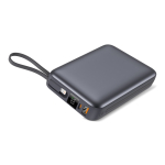 Power bank personalizzabile con schermo LED e ricarica rapida 20.000mAh color grigio scuro