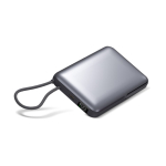 Power bank con MagSafe per ricarica wireless e schermo LED 10.000mAh color grigio scuro