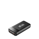 Power bank compatto con ricarica rapida e display LED 20.000mAh vista area di stampa