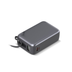 Power bank compatto con ricarica rapida e display LED 30.000mAh color grigio scuro