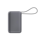 Power bank compatto con ricarica rapida e display LED 30.000mAh color grigio scuro seconda vista