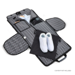 Borsa pieghevole ideale per i viaggi con custodia porta abiti e doppio manico color blu scuro ottava vista