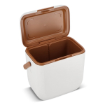 Borsa frigo portatile compatta antigoccia per bevande e snack 8L color bianco quinta vista