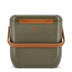Borsa frigo portatile compatta antigoccia per bevande e snack 8L color verde militare terza vista