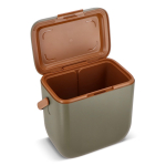 Borsa frigo portatile compatta antigoccia per bevande e snack 8L color verde militare quinta vista