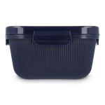 Portapranzo capiente con coperchio coordinato e chiusura sicura Sagaform color blu scuro quarta vista