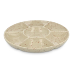 Piatto in ceramica artigianale con design a schizzi Sagaform color beige