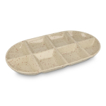 Vassoio in ceramica artigianale con design a schizzi Sagaform color beige