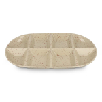 Vassoio in ceramica artigianale con design a schizzi Sagaform color beige seconda vista