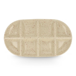 Vassoio in ceramica artigianale con design a schizzi Sagaform color beige quarta vista