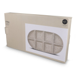 Vassoio in ceramica artigianale con design a schizzi Sagaform color beige quinta vista
