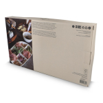 Vassoio in ceramica artigianale con design a schizzi Sagaform color beige sesta vista