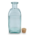 Bottiglia quadrata in vetro prodotta in Europa con tappo antigoccia 1 L color trasparente quinta vista