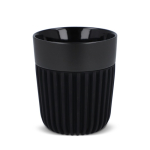 Tazza prodotta in Europa con fascia in silicone nera 280 ml color nero