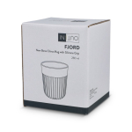 Tazza prodotta in Europa con fascia in silicone nera 280 ml color nero sesta vista