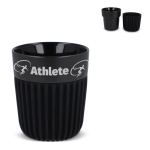 Tazza prodotta in Europa con fascia in silicone nera 280 ml