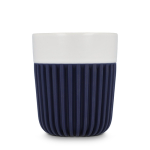 Tazza in porcellana prodotta in Europa con fascia isolante 280 ml color blu scuro seconda vista