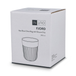 Tazza in porcellana prodotta in Europa con fascia isolante 280 ml color blu scuro sesta vista