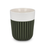 Tazza in porcellana prodotta in Europa con fascia isolante 280 ml color verde militare