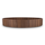 Vassoio bicolore in legno certificato con maniglie integrate color marrone seconda vista