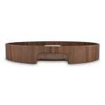 Vassoio bicolore in legno certificato con maniglie integrate color marrone terza vista