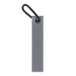 Etichetta riflettente in plastica per bagagli con moschettone color grigio seconda vista