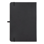 Taccuino A5 in PU con note adesive e tasca interna, pagine puntinate color nero terza vista