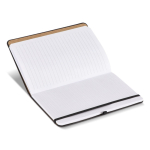 Taccuino A5 in PU con note adesive e tasca interna, pagine puntinate color nero quinta vista
