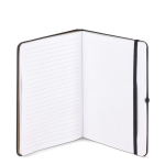 Taccuino A5 in PU con note adesive e tasca interna, pagine puntinate color nero settima vista