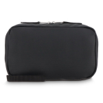 Borsa organizer per tecnologia in plastica riciclata con cerniera color nero seconda vista