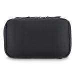 Borsa organizer per tecnologia in plastica riciclata con cerniera color nero terza vista