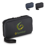 Borsa organizer per tecnologia in plastica riciclata con cerniera