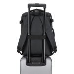 Zaino da viaggio espandibile e capiente, adatto come bagaglio a mano color nero sesta vista