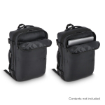 Zaino da viaggio espandibile e capiente, adatto come bagaglio a mano color nero nona vista